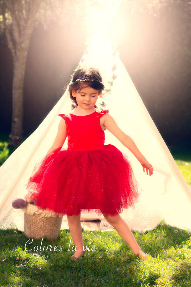 robe tulle rouge